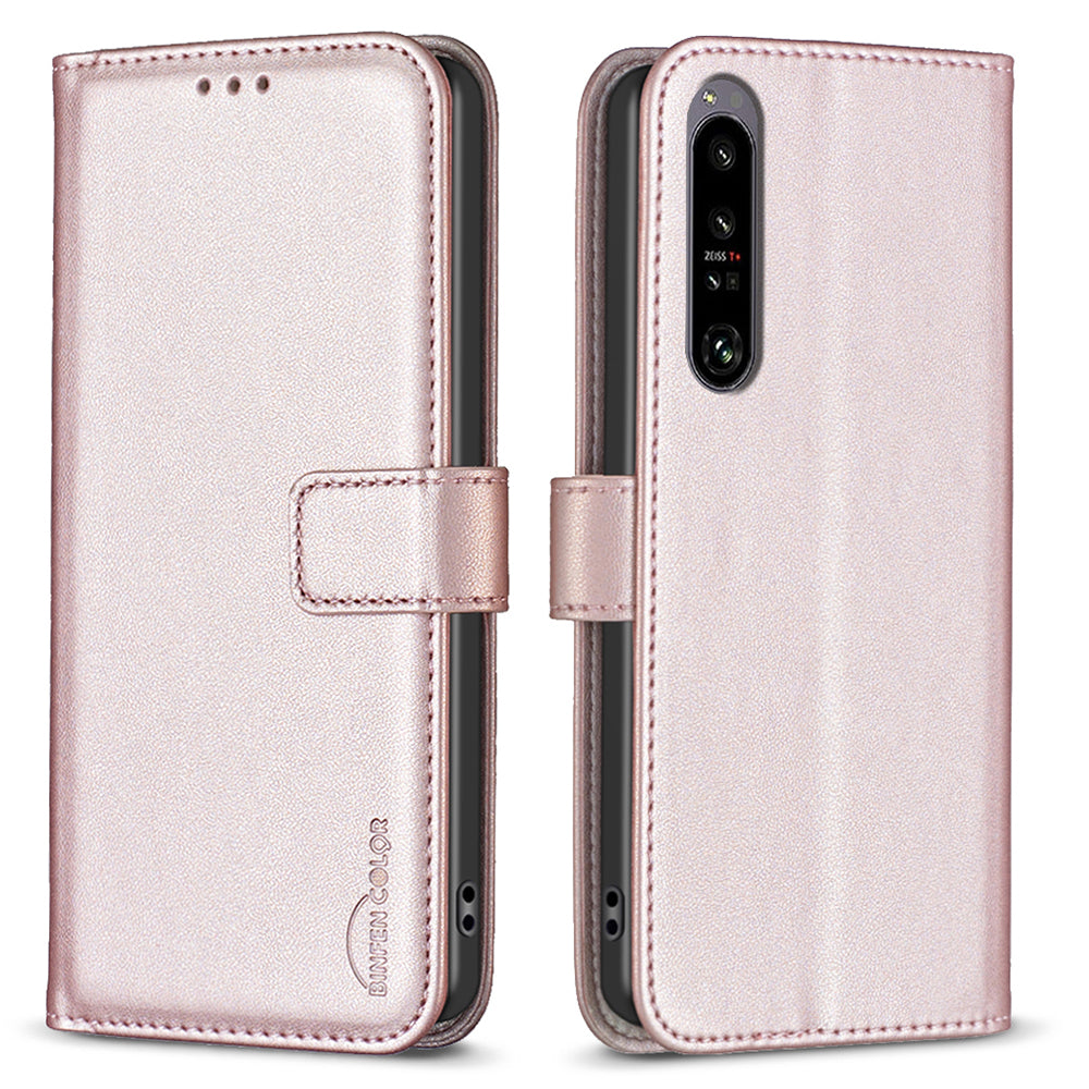 BINFEN COLOR BF17 For Sony Xperia 1 VI Magnetic Phone Case Leather Flip Stand Cover BINFEN COLOR BF17 For Sony Xperia 1 VI Magnetic Phone Case Leather Flip Stand Cover